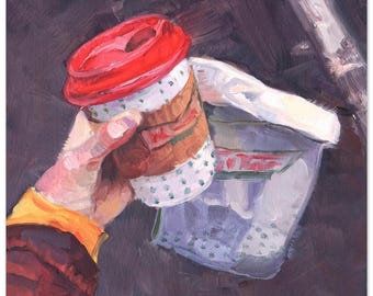 Sunday Morning – Expressive Oil Painting Print