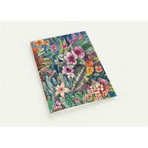 Cartes de voeux Fleurs des îles - Lot de 10 cartes vierges | Art botanique tropical | Cartes de correspondance florales hawaïennes avec enveloppes