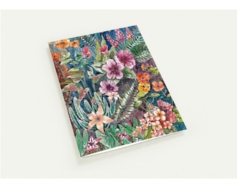 Island Flowers Greeting Cards - Pack of 10 Blank Cards | Tropical Botanical Art | Hawaiian Floral Note Cards with Envelopes