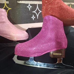 Glittery skate boot covers by skatingbling.com