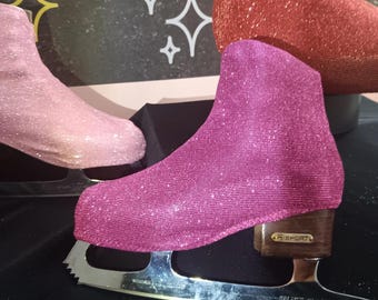 Glittery skate boot covers by skatingbling.com