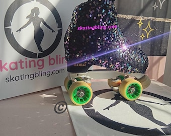 Skate boot cover's for ice skating/roller skating boot cover's, night fever sequin cover's by Skating bling