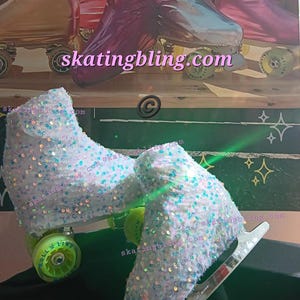 Skate boot covers for ice and roller skates &quot;Fairy dust&quot; sparkles by Skating bling