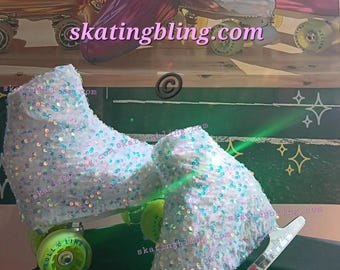 Skate boot covers for ice and roller skates &quot;Fairy dust&quot; sparkles by Skating bling
