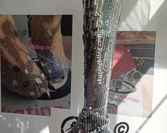 Skate cover's. Over the knee skate cover's in full mirror sequin effect