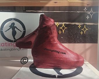 Fundas para patines/fundas para botas de patines de hielo y patines en línea "Red Rockers" de Skating Bling