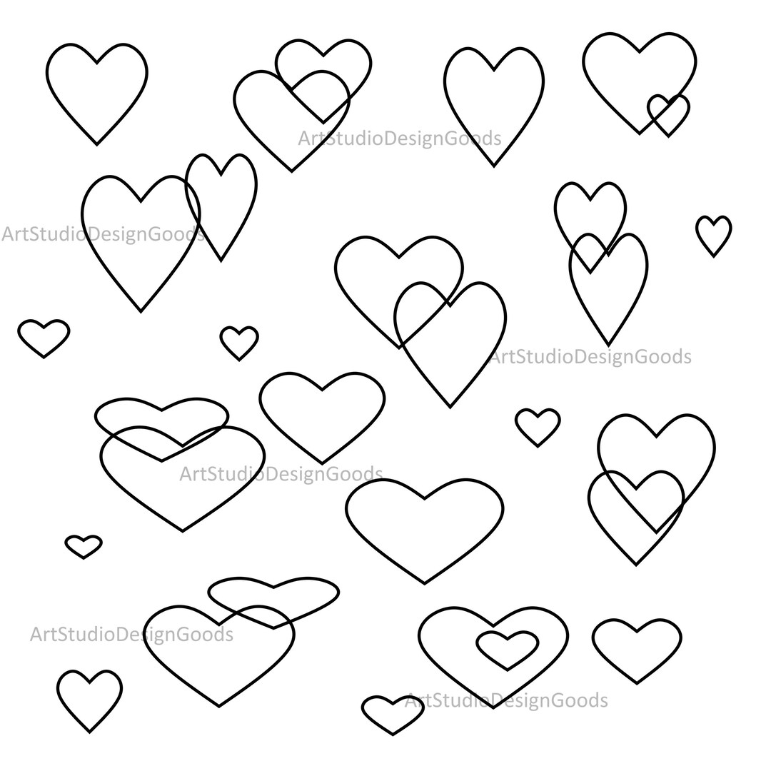Heart SVG Files, Heart Vector Files, Heart Outline Svg, Heart Cut File ...