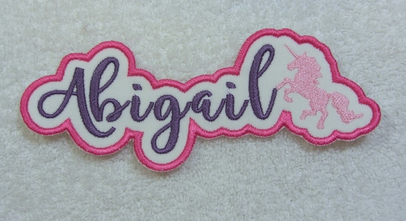 Unicorn Name Patch Personalized Applique Patch Iron on patch
