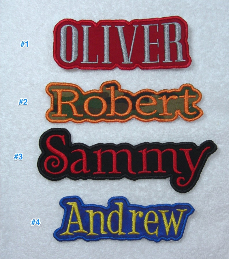 Name Patch Personalized Single Name Patch Fabric Embroidered Etsy
