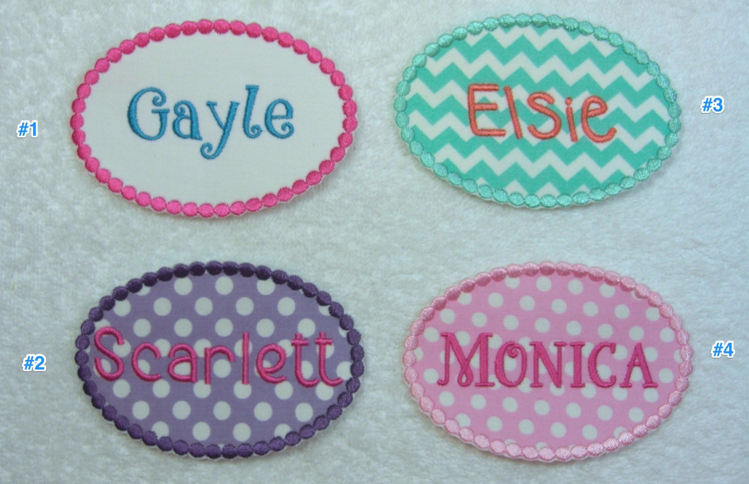 Personalized Single Name Patch Fabric Embroidered Iron On Etsy