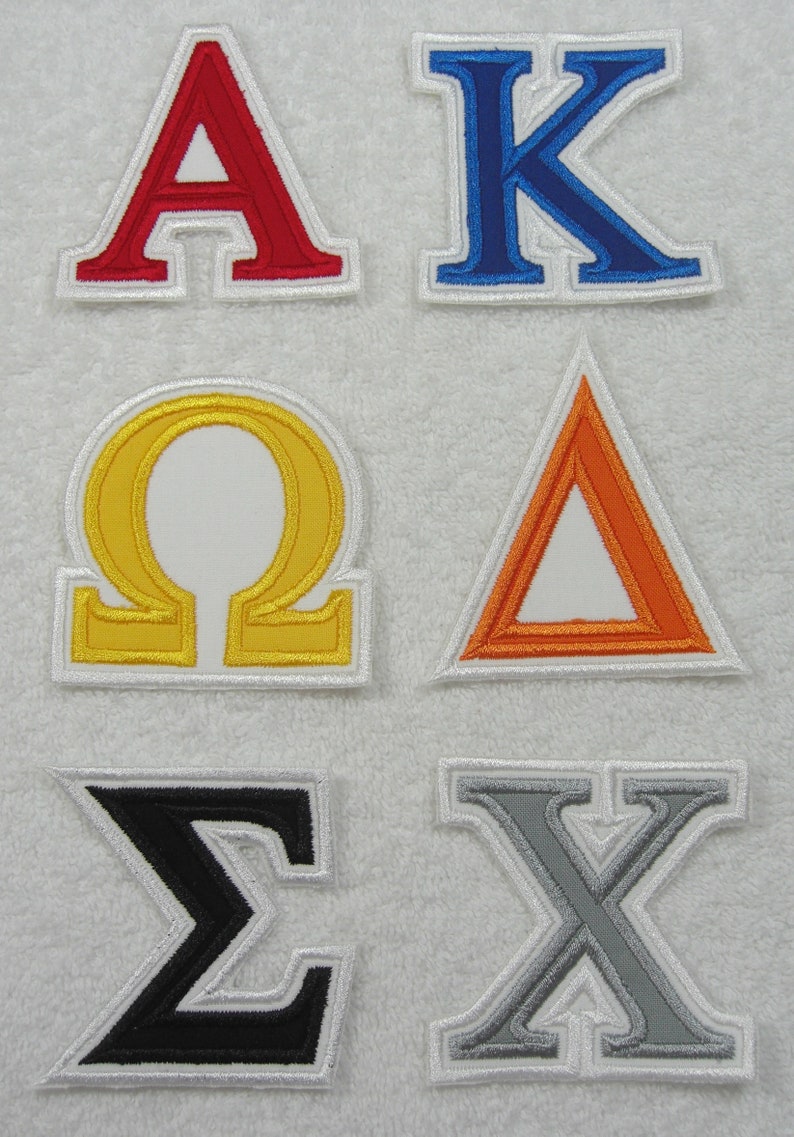 Four Inch Patch Sew On Patch Custom Patch Sorority Letter Greek Iron On Letters Backpack Patch Iron On Patch College Iron On Applique