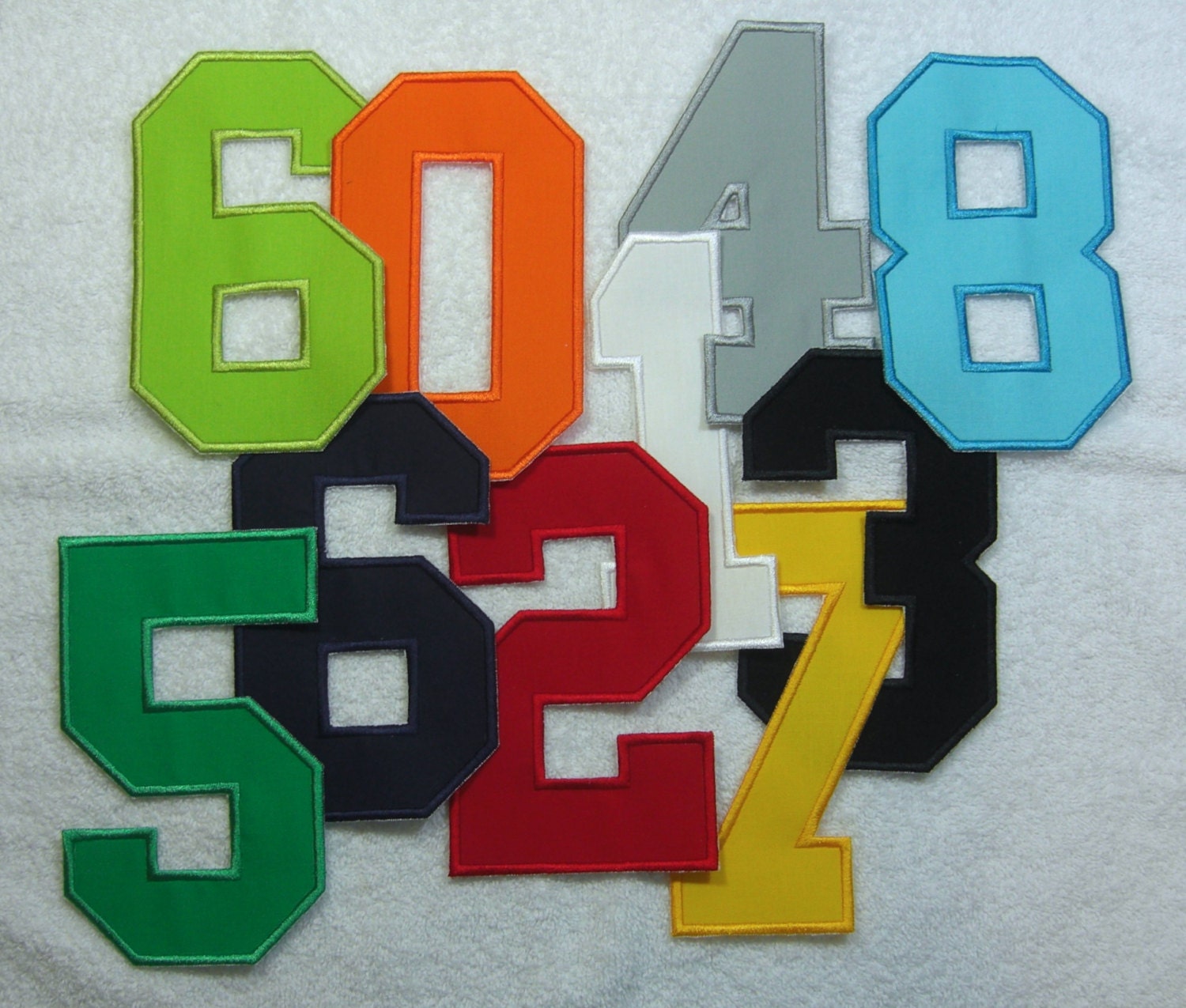7 Inch Varsity/Letterman Numbers in 11 Color Choices Fabric Etsy