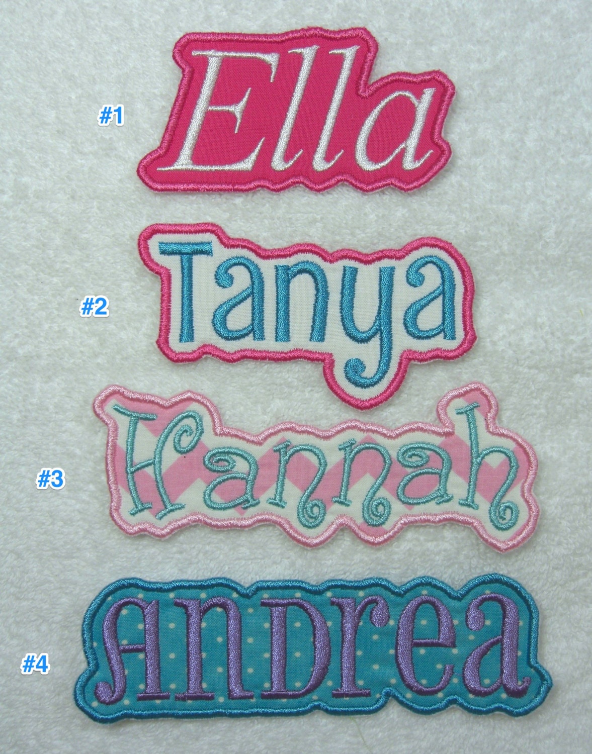 Personalized Single Name Patch Fabric Embroidered Iron On Etsy