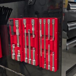 Socket Extension Toolbox Organizer - Vertical Storage with Ultra Strong Magnets