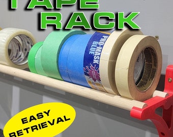 Tape Storage Rack: Garage and Craft Room Tape Roll Organizer
