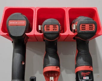 Väggmontering för borrmaskin och slagskruvdragare: Universell verktygsorganisatör för garaget