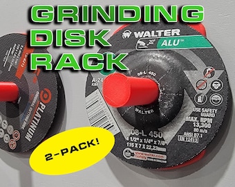 Grinder Abrasive Disc Tool Wall Storage (2-pack)