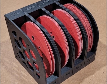 5" Round Sandpaper Organizer - Digital Files - (STEP Instant Download)