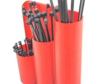 Zip Tie Holder - Magnetic or Wall Mount  - For Toolbox, Garage, Workshop and Craft Space.