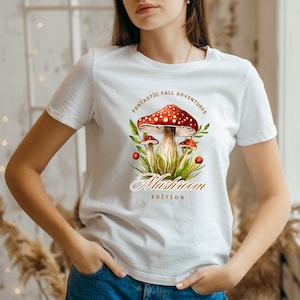Vintage Mushroom T-Shirt: Cottagecore Fungi Graphic Tee