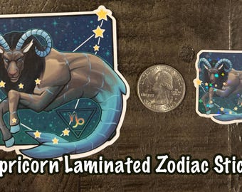 Capricorn Zodiac Laminated Sticker
