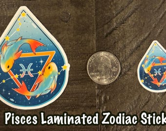 Pisces Laminated Zodiac Sticker