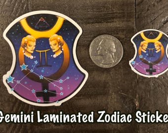 Gemini Zodiac Laminated Sticker