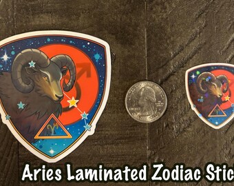 Aries Zodiac Laminated Sticker