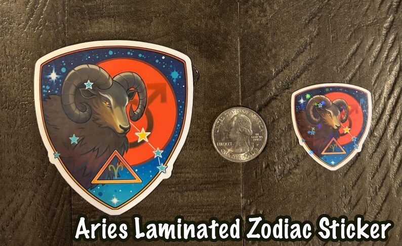Aries Zodiac Laminated Sticker - Etsy