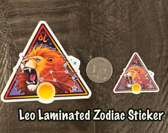 Leo Zodiac Laminated Sticker