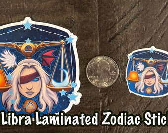 Libra Laminated Zodiac Sticker