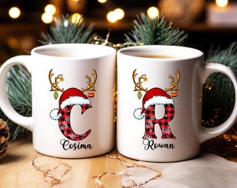 Monogrammed Family Christmas Mug, Custom Name Christmas Family Gift, Custom Christmas Mug With Name, Christmas Mug Gift