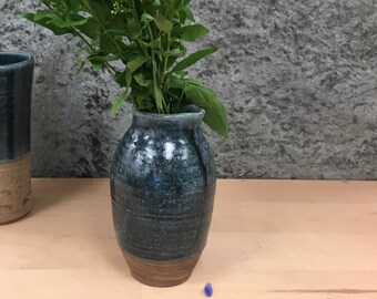 Slate Blue Vase Etsy