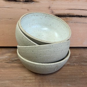 Set of 4 small bowls, Miso soup bowls, Rustic and off white bowls small bowls, Handmade bowls, wheel thrown bowls