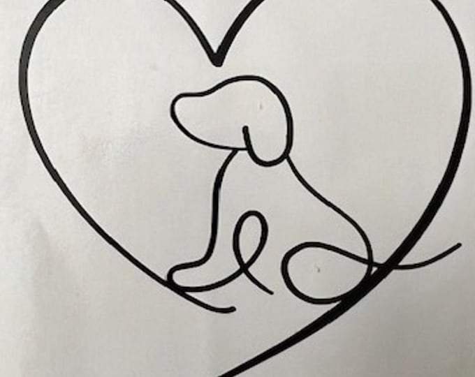 Handmade Dog Heart Car Decal | Love Paw Print Sticker | Pet Lover Gift | Puppy Mom Gift |Car Window Decor