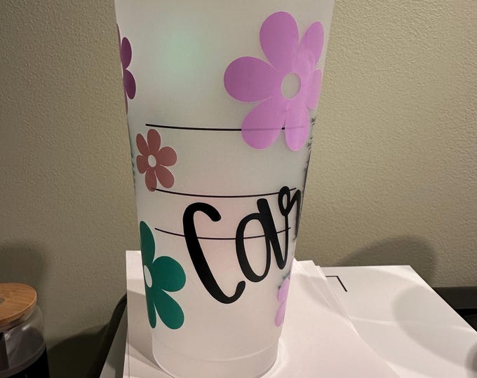 Personalized Starbucks Cup Custom Name | Handmade Reusable Coffee Tumbler | Customized Gift | Custom Cup with Lid | Gift for Coffee Lover