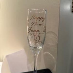 Handgemaakte champagnefluit voor oudejaarsvieringen | Uniek feestelijk roosterglas