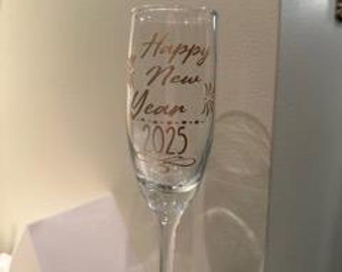Unique Handmade Champagne Glass for New Years | Toasting Flute | Celebration Drinkware | Festive Party Decor