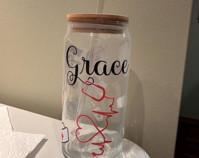 Custom Nursing Tumbler | Handmade Personalized Gift| Nurse Tumbler | Nurse Appreciation Gift| Nurse Graduation Gift