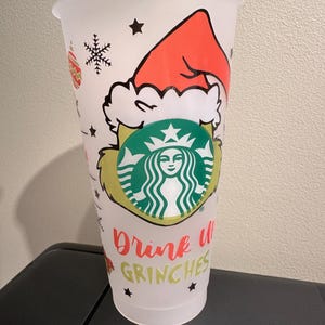Grinch-Inspired Starbucks Cup: Festive Holiday Tumbler for Hot & Cold Drinks