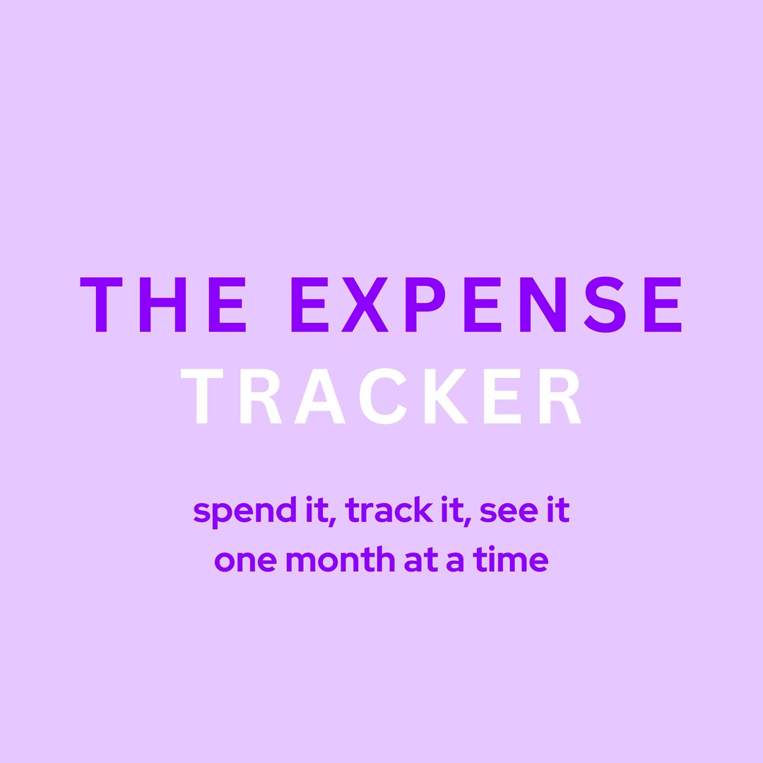 Simple Expense Tracker Spreadsheet (clean, Flexible, No Budgeting ...