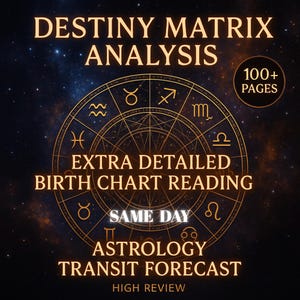 Destiny Matrix Birth Chart Reading – Extra Detailed Astrology & Numerology, Love, Money, Talents Insight, Same Day,Natal Chart Reading