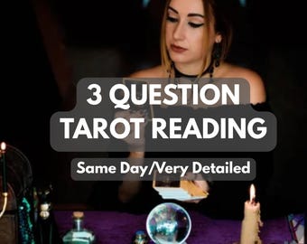 3-Question Tarot Reading – Same Hour Love & Psychic Insights, Real-Time Guidance, Accurate Medium Reading