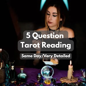 5-Question Tarot Reading – Same Hour Reading-Accurate Love & Psychic Insights, Same Hour Clarity, Psychic Medium Insight -Love Tarot Reading