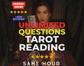Lectura de Tarot con Preguntas Ilimitadas / Haz cualquier pregunta a tu vidente / Orientación sobre amor, carrera y vida