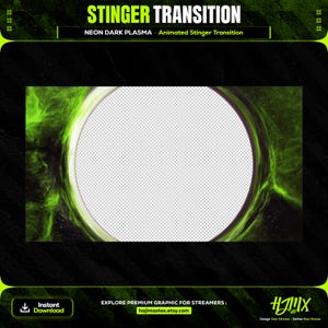 Transição do Stinger animado Galaxy Neon Dark Plasma para transmissão | Twitch, YouTube e Kick | Gráfico completo de transmissão ao vivo.