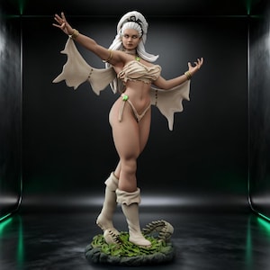 Jungle Sorceress Fanart STL Statue | 1/4 Scale | 3D STL Print File Model Download