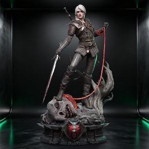 Ciri STL Statue | 1/6 Scale | Diorama 3D Print File Model Download