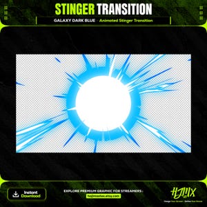 Conjunto de sobreposições de transmissão animadas Galaxy Dark Blue | Pacote de transmissão Twitch, YouTube e Kick | Painéis animados, webcam, alertas e temporizador
