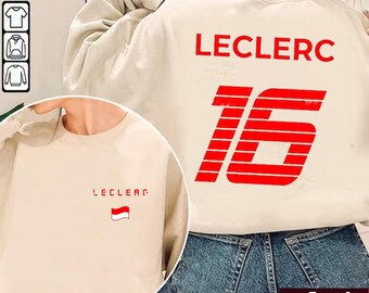 Chemise Leclerc F1-Sweat-shirt Charles Leclerc 2-T-shirt graphique vintage unisexe-Marchandises Leclerc 1-